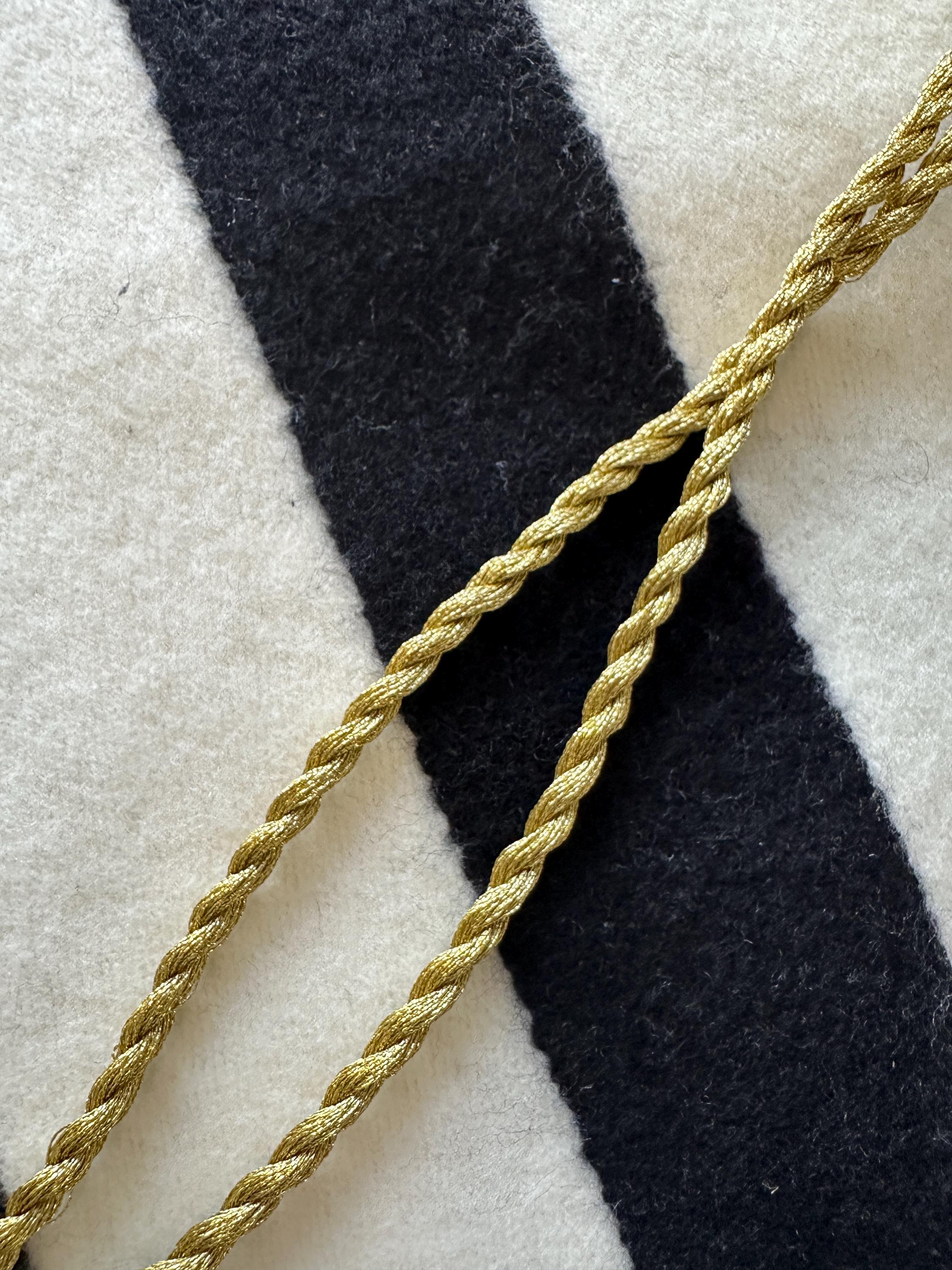 Metallic Needlepoint Cording for Ornament or Bag Charm