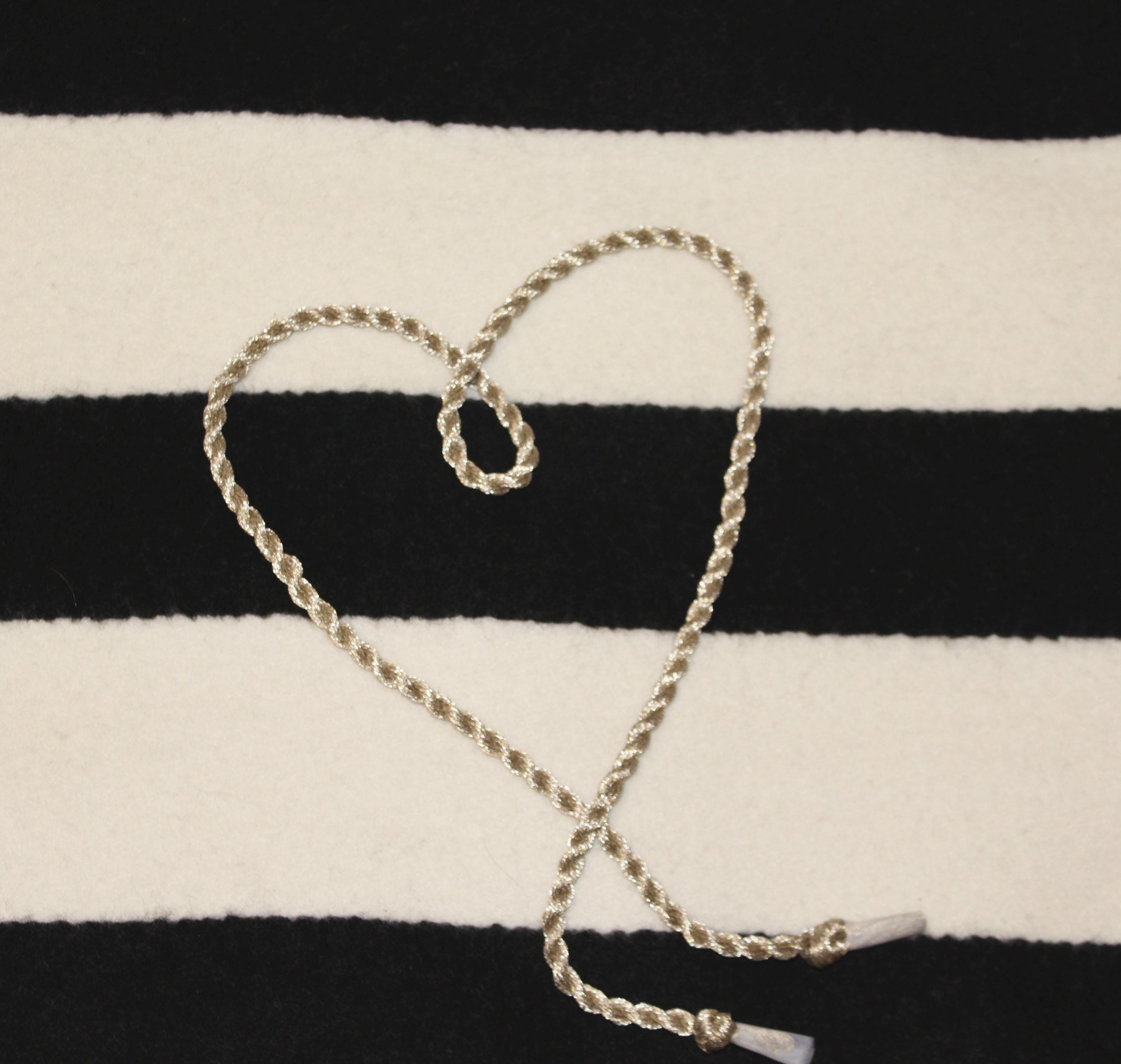 Metallic Needlepoint Cording for Ornament or Bag Charm