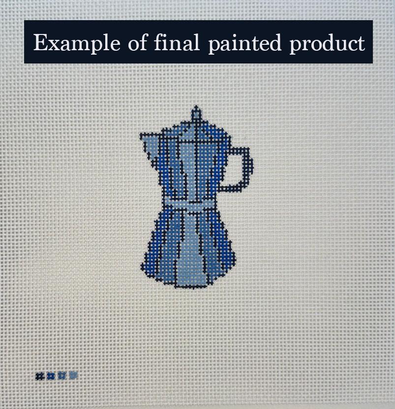 Italian Moka Coffee Pot - Digital Needlepoint Chart